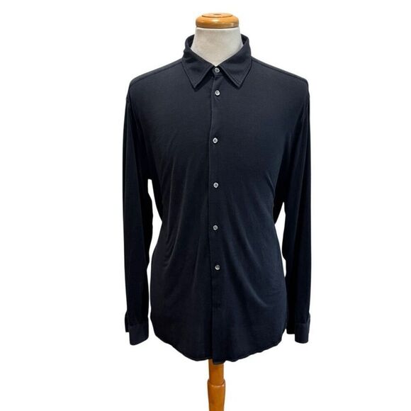 Hugo Boss Black Long Sleeve cotton/Silk Button Front Shirt. Size XL. - Picture 1 of 8